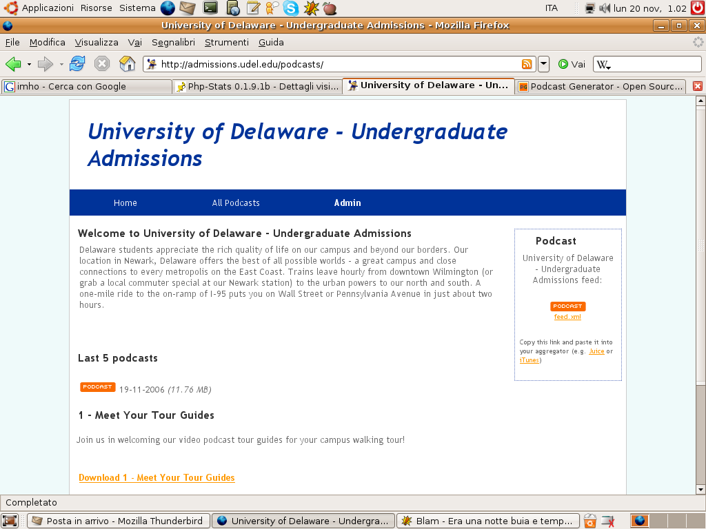 University of Delaware admissions podcast using Podcast Generator