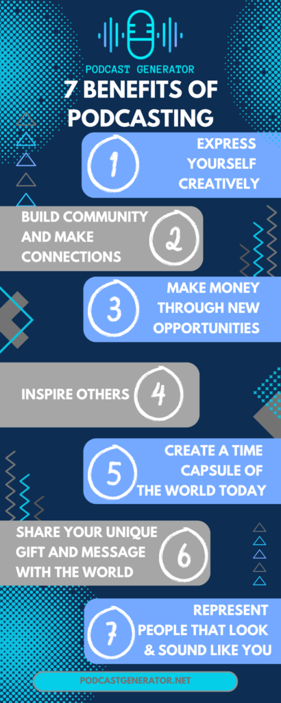 7 Benefits of Podcasting Infographic