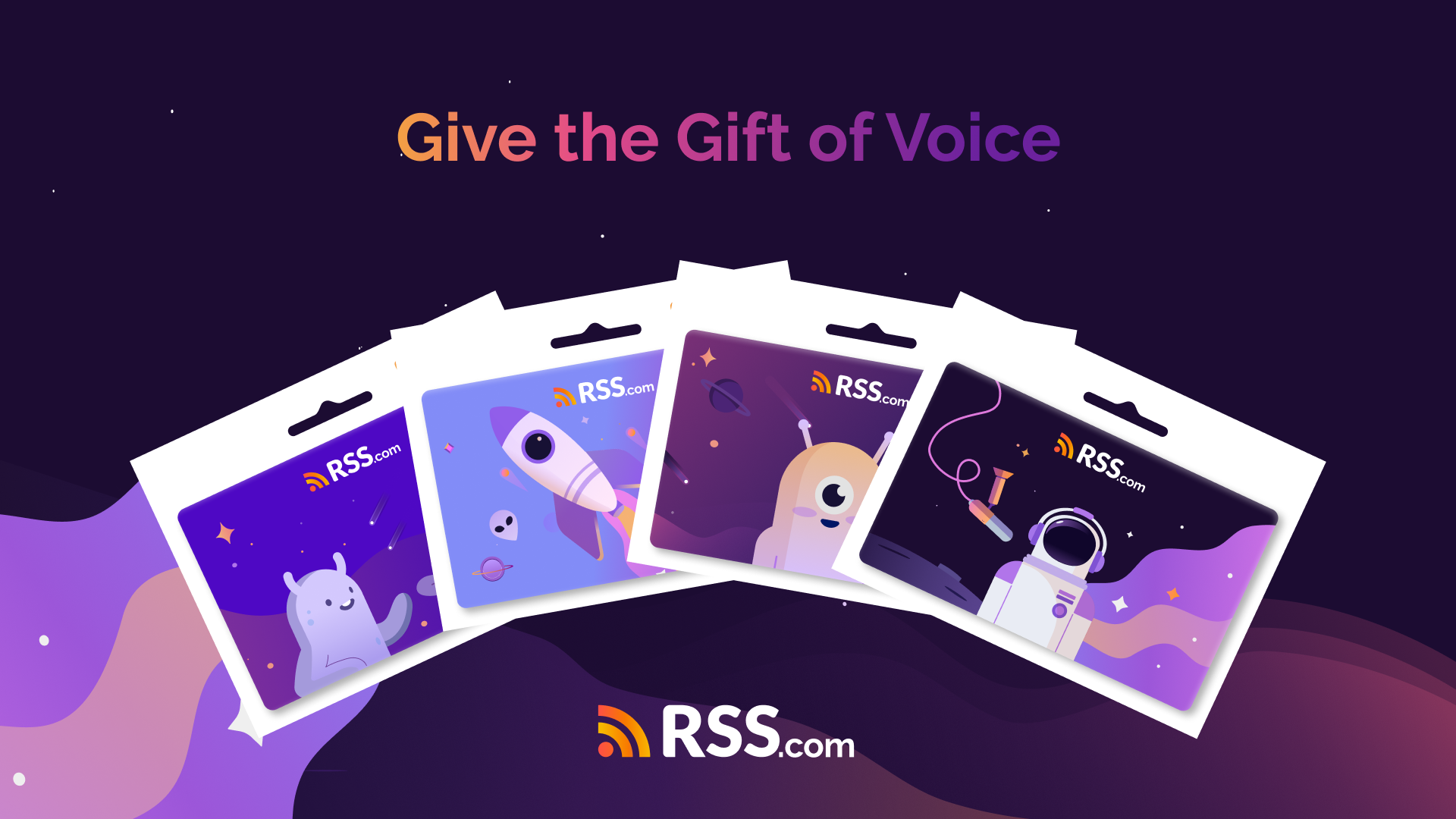give a podcast hosting gift card from RSS.com
